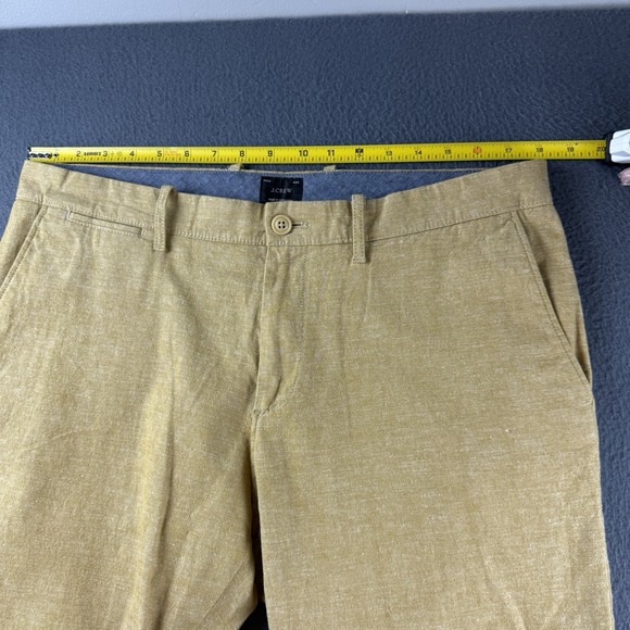 J Crew Pants Men's 36x30 Brown 484 Slim Linen Blend Flat Chino Breathable Light - Picture 7 of 12